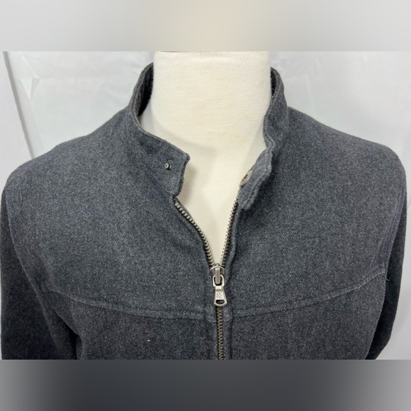 Perry Ellis Men Wool Blend Coat Jacket Lined Small S Black Charcoal Full Zipper - Picture 4 of 16